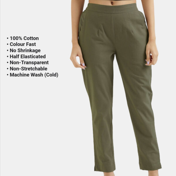 Olive Green Everyday Cotton Pants