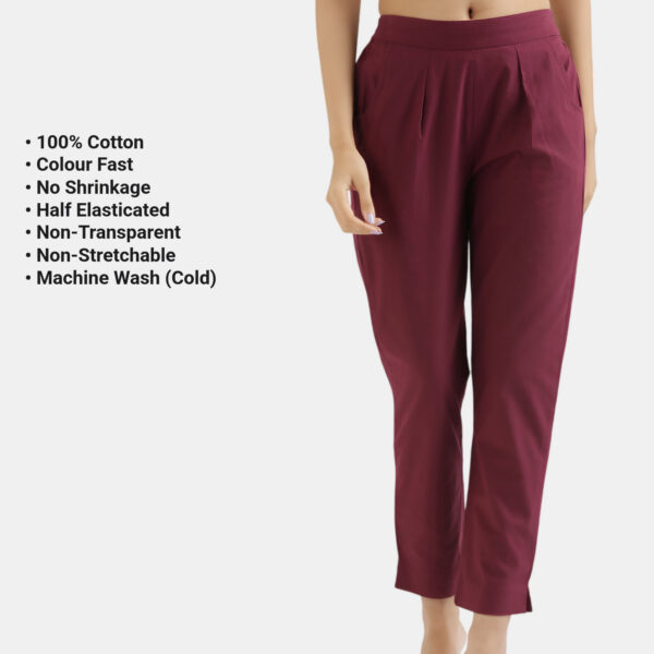 Wine Everyday Cotton Pants