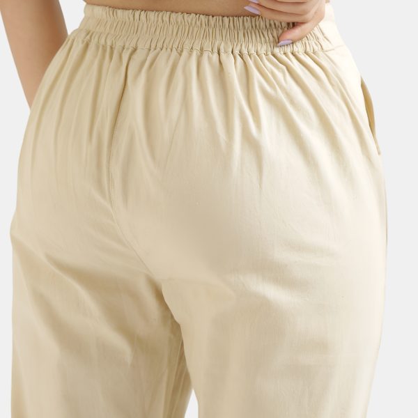 Beige Everyday Cotton Pants
