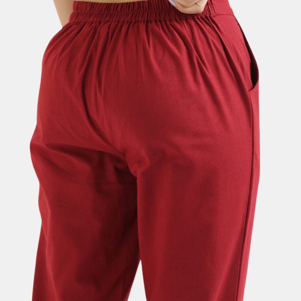 Maroon Everyday Cotton Pants