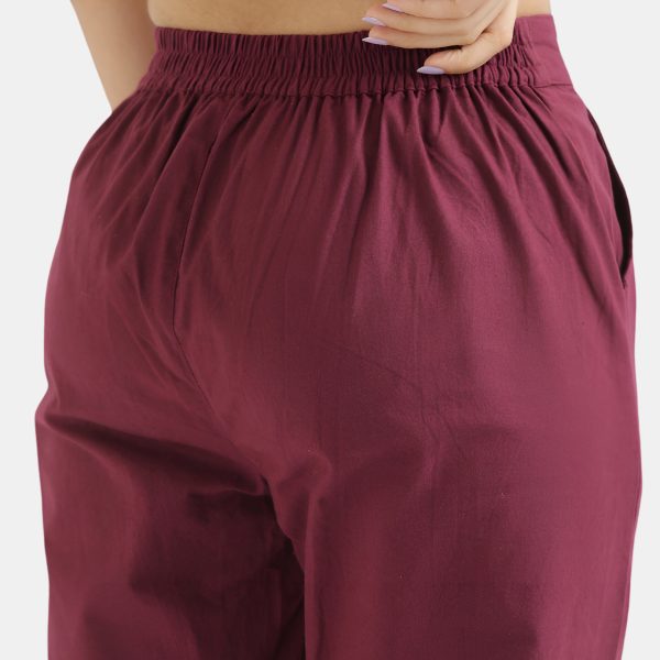 Wine Everyday Cotton Pants